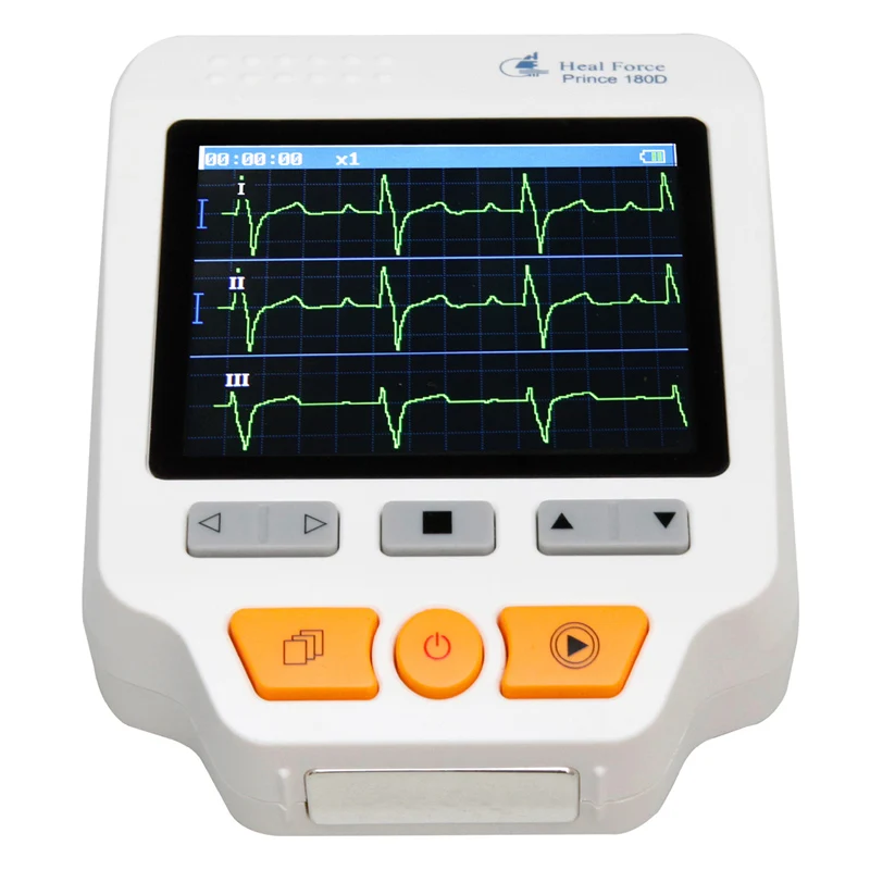 Heal Force Prince 180D Easy Handheld ECG Monitoring Machine Mini Portable LCD Electrocardiogram Heart Monitor Health Care