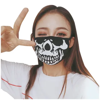 

Pm2.5 Washable Reuse Face Mask Mouth Mask Windproof Foggy Haze Pollution Fashion Skull Printting Face sheild Mascarillas