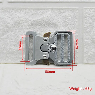 Silver-32mm Meetee 1 шт./4 шт. ID25-50mm Пряжка из сплава Открытый тактический пояс ремень Регулировка пряжки DIY аксессуары для одежды YK032 - Цвет: Silver-32mm