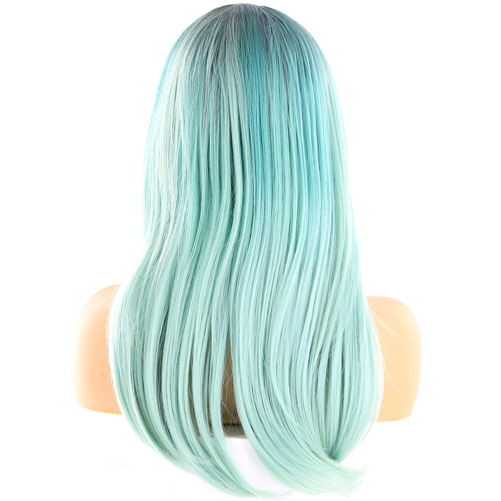 Мятно-зеленые синтетические парики для волос для женщин, высокотемпературный волоконный парик для волос, X-TRESS, длинные прямые парики для волос