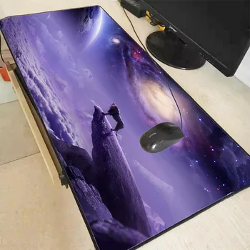 

XGZ Cool Lion Animal Purple Space Locking Edge Mouse Mat Big Player Mouse Pad Game Desktop Pad Laptop Keyboard Big Play Mousepad