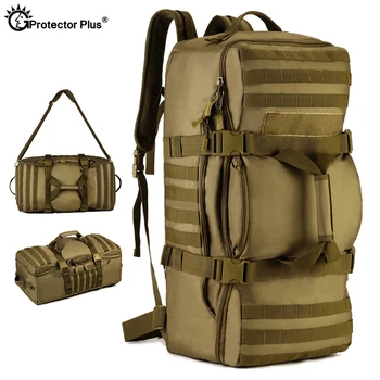 

PROTECTOR PLUS Military MOLLE Backpack Outdodr Dual-USE Bag Tactical High Capacity Camping Camo Hunting Travel Rucksack Handbag