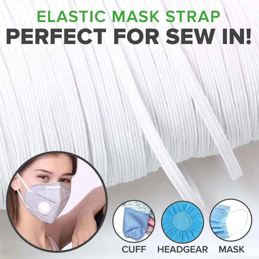 Эластичная лента для масок плоская эластичная резинка лица 5 мм|Резинки| |