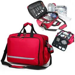 Сумка для первой помощи для спорта на открытом воздухе, красная нейлоновая водонепроницаемая сумка-мессенджер с плечевым ремнем, семейный