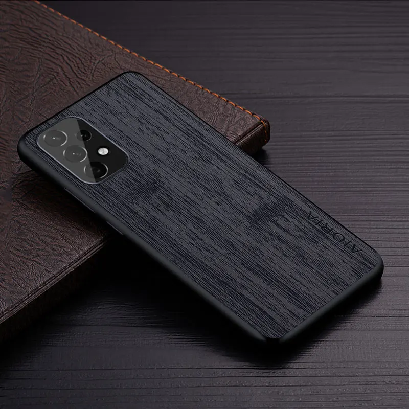 Case for Samsung Galaxy A53 A73 A33 A23 5G funda bamboo wood pattern Leather phone cover Luxury for galaxy a53 case coque capa samsung silicone Cases For Samsung