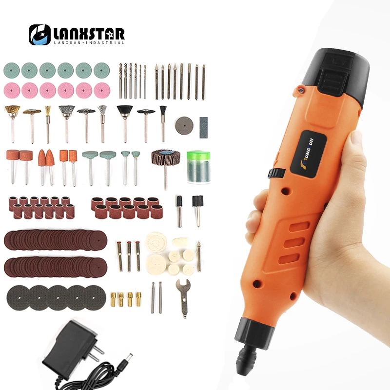 Lanxstar Electric Drill Battery Drill Machine 12v Engraver Rechargeable Batteries Polishing Drilling For Dremel Accessories 3 7v 2100mah rechargeable li ion battery db l50 dbl50 for sanyo xacti vpc fh1 hd1000 hd1010 hd2000 th1 kodak klic 5001 batteries