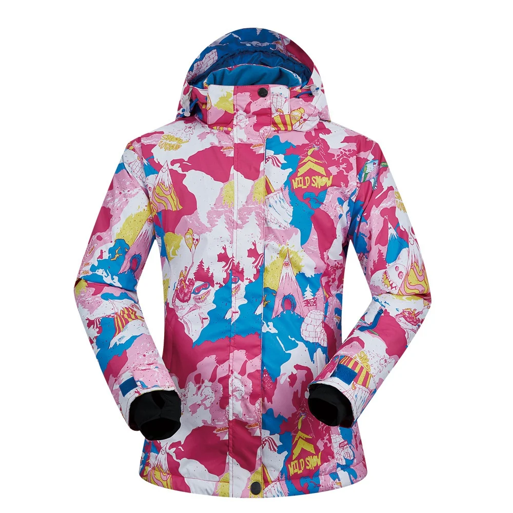 

MUTUSNOW Women's Ski Jacket Fashion Waterproof Windproof Outdoor Coat Snowboard Mountain Rain Jacket