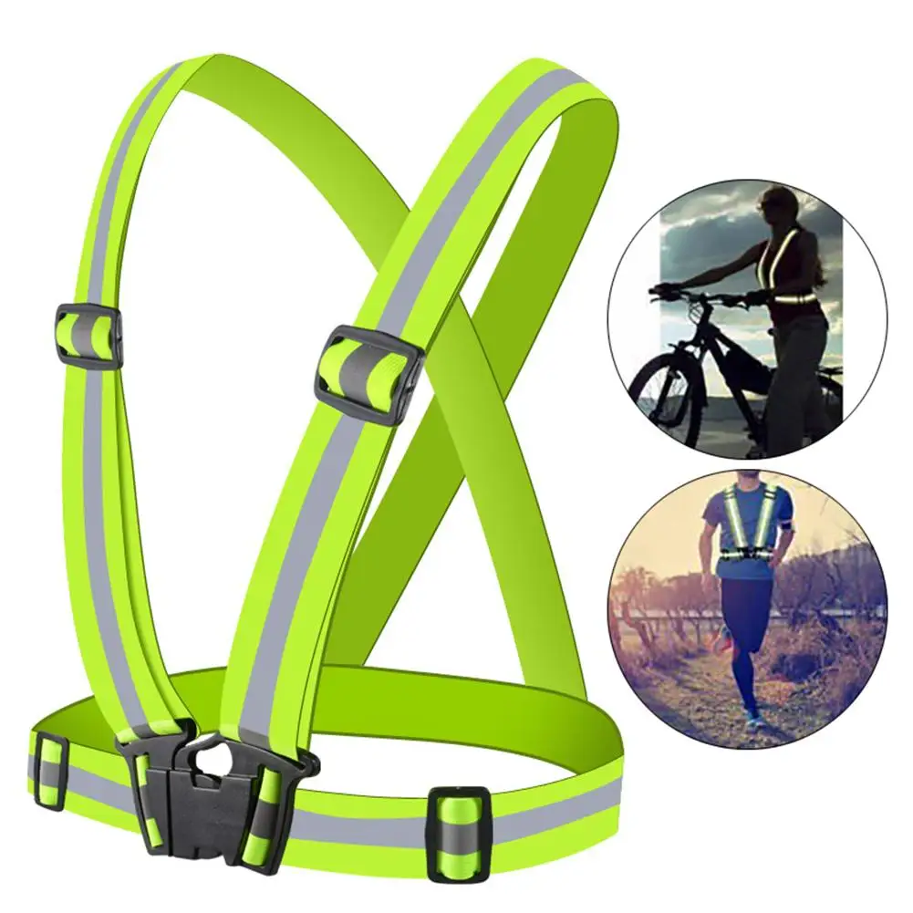 

Adjustable Outdoor Running Cycling Vest Harness Reflective Belt Safety Jacket NEW CHIC