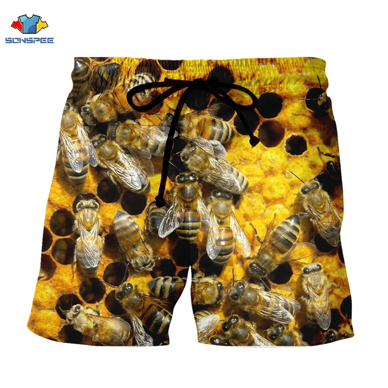Мужские и женские шорты с 3D принтом SONSPEE Bee Insect Hurajuku модные спортивные унисекс
