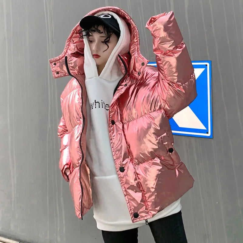Зимний пуховик размера плюс 3XL Harajuku BF, свободная зимняя куртка для женщин, зимняя верхняя одежда, пальто для женщин, длинный Повседневный теплый пуховик