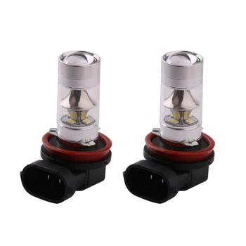 

VGETTING 2PCS Automobile LED Light H4 H7 H8/H11 9005 9006-2835-12SMD Car Lens Bulb 60W Super Bright Fog Lamp Anti-fog Light