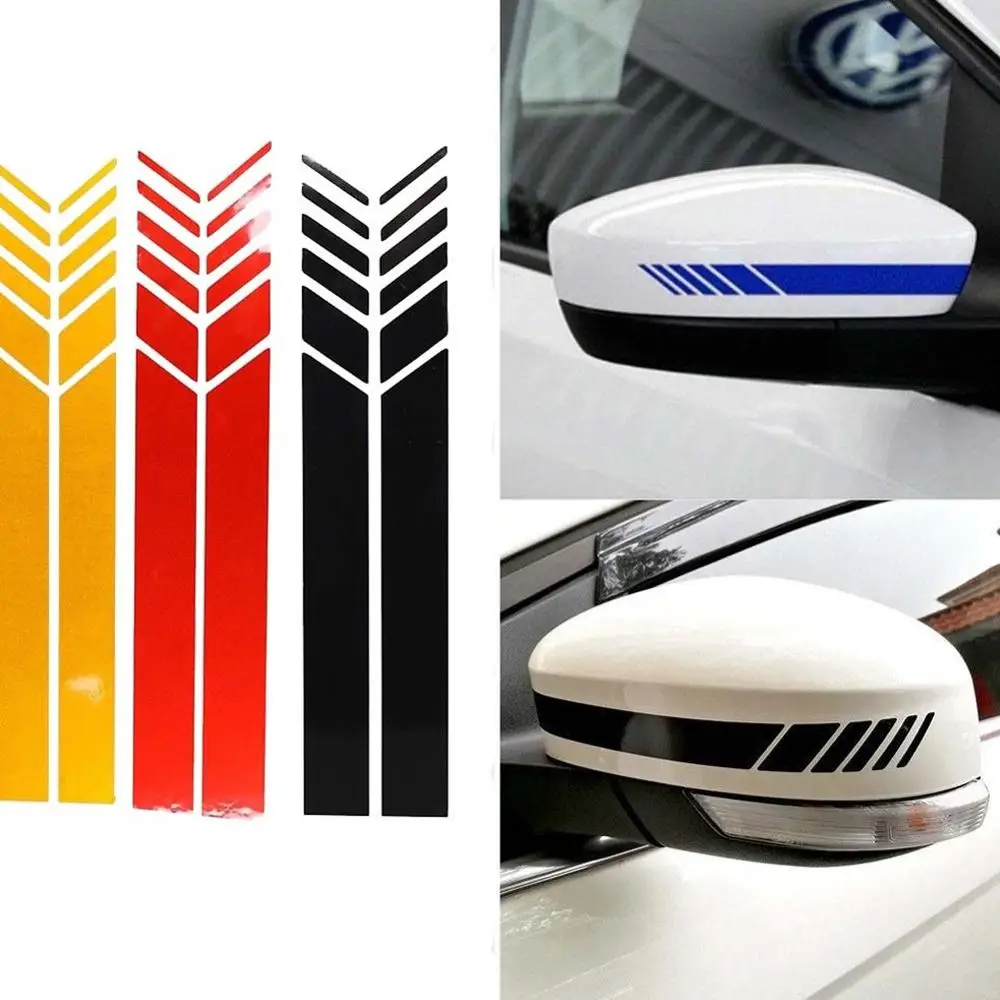 

One Pair Of Rearview Mirror Car Stickers Striped Car Pull Flower Stickers Mercedes Rearview Mirror Stickers