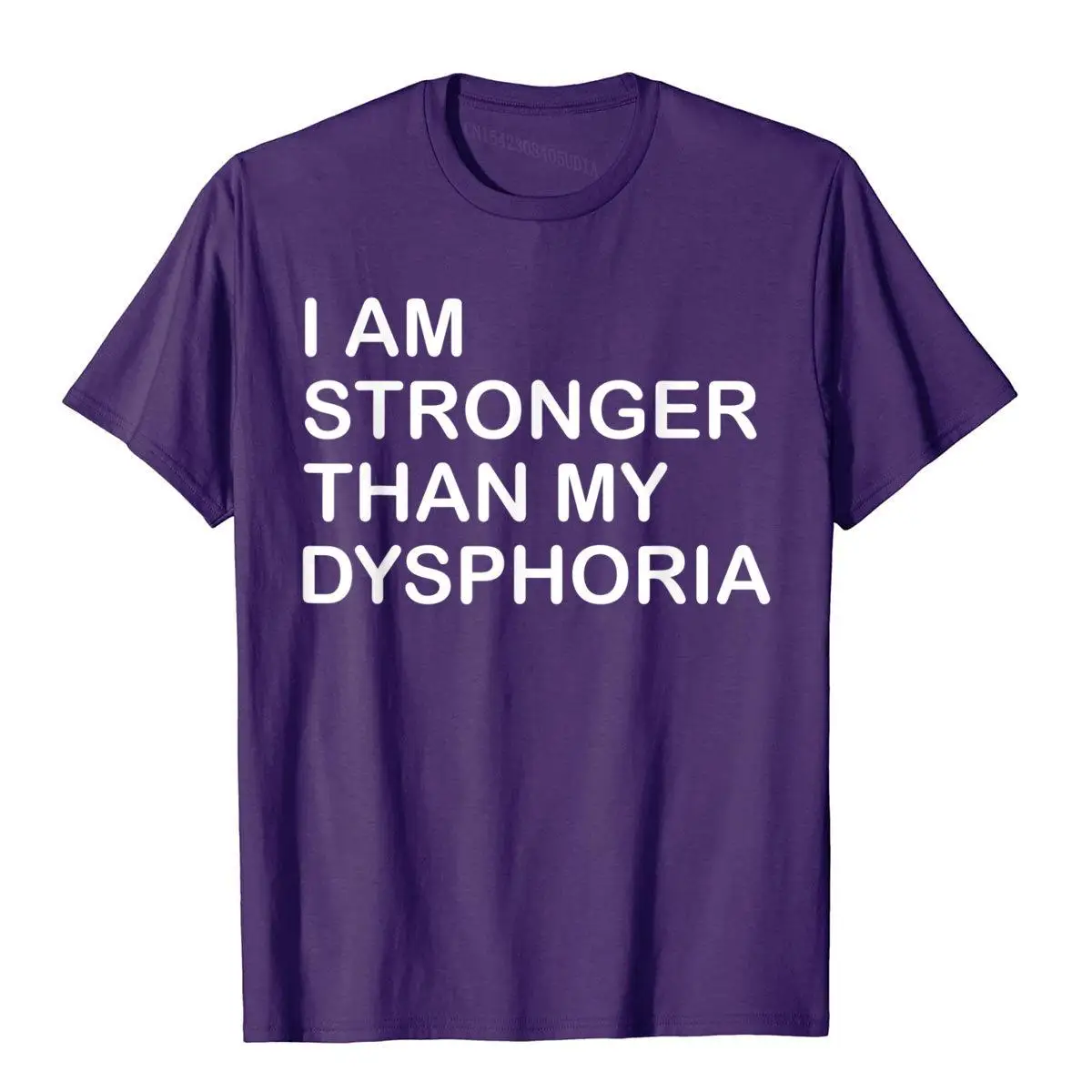 Stronger than my Dysphoria - Nonbinary Trans LGBTQ - Gift T-Shirt__B6998purple