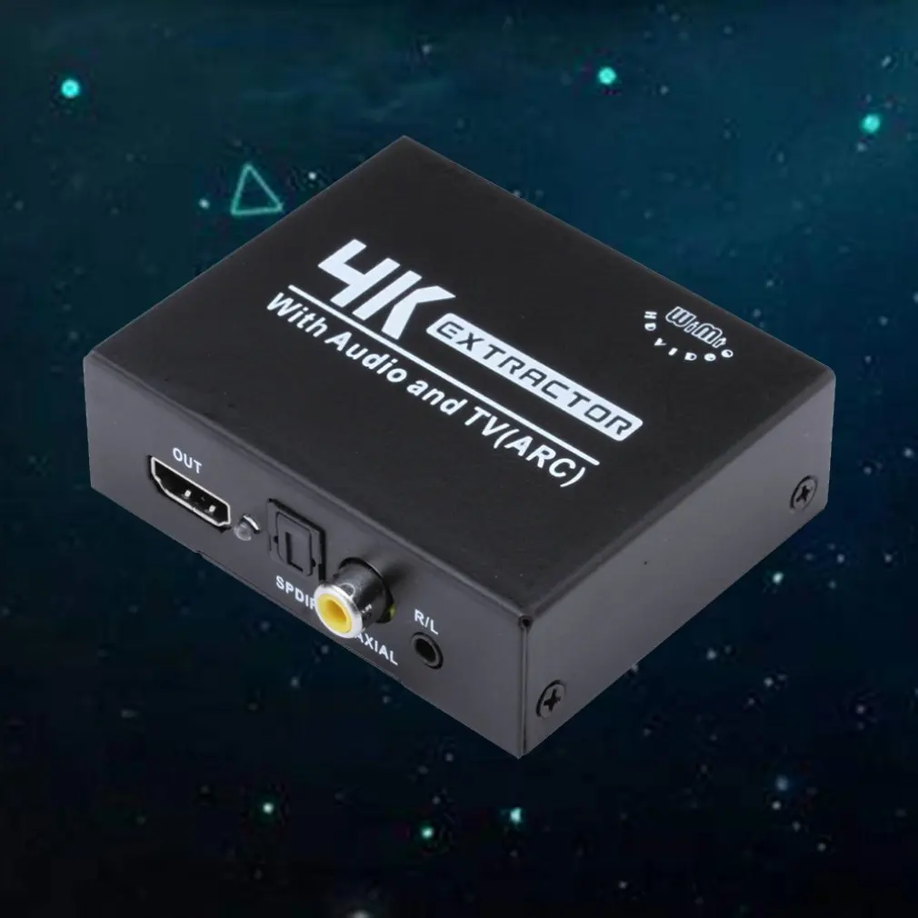 4K x 2K цифро-аналоговый HDMI аудио экстрактор к HDMI SPDIF(коаксиальный)+ R/L, HDMI конвертер с аудио и ТВ(ARC