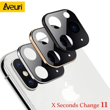 Наклейка камера для айфон 11 Модифицированная Крышка для объектива камеры для iPhone X XS MAX, подделка для камеры для iPhone 11 Pro Max, защита из закаленного стекла накладка на камеру для iphone x xs max