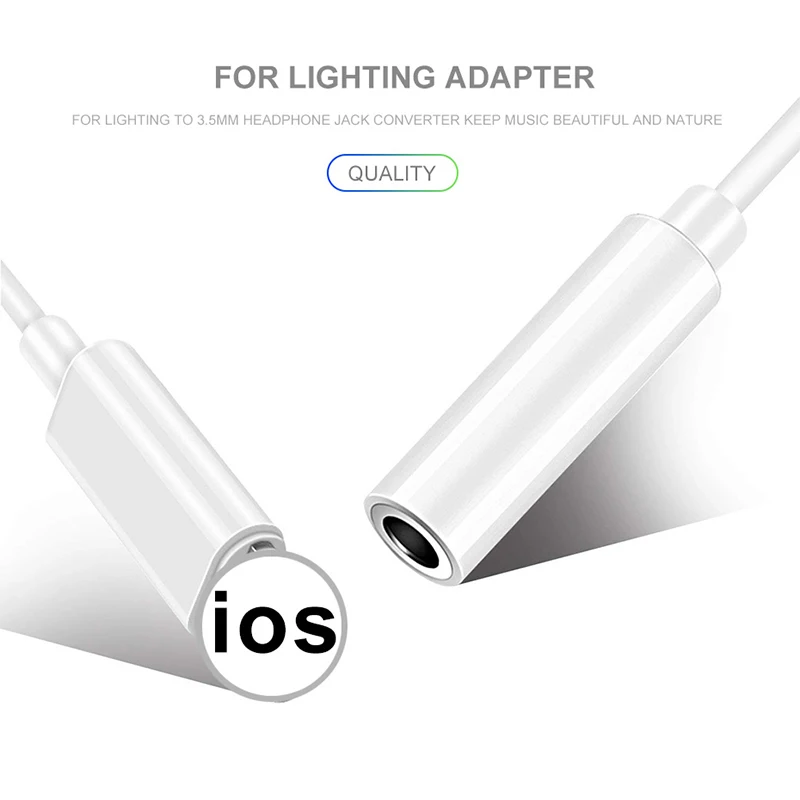 Для IOS Syetem наушников Adaptador для iPhone 7 6s 6 8 X AUX аудио адаптер для Lightning до 3,5 мм Адаптеры кабель для подключения наушников