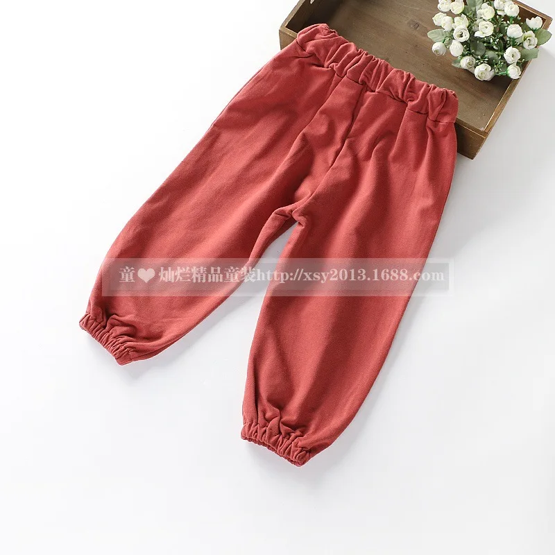 Autumn Childrenswear Crawler Men And Women Children Pure Cotton Sweatpants Trousers Closing Fashion Children Harem Pants Tr