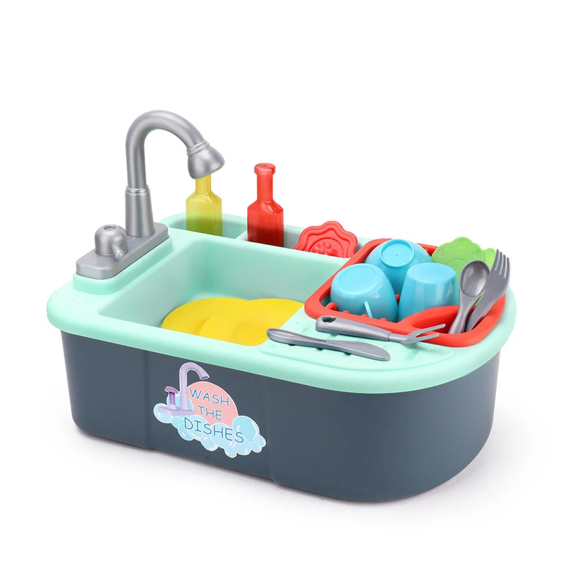 Onshine Children Electric Dishwasher Toy Circulating Water Home Kitchen