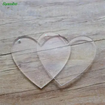 

(5pcs)50/60/76mm Blank Clear Acrylic Heart Keychain Laser Cut Acrylic Personalized Monogram Keychain Gift-AC1054