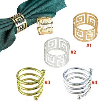 

6pcs Serviette Rings Alloy Napkin Holder West Dinner Towel Napkin Ring Party Decoration Table Decoration Accessories Tool