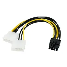 8-контактный мини PCIe для 2x Molex Мощность кабель(2 штуки в упаковке