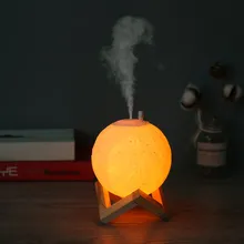 Air Humidifier 3D Moon LED Lamp Light Diffuser Aroma Essential Oil Diffuser USB Ultrasonic Humidifier Cool Mist Air Purifier