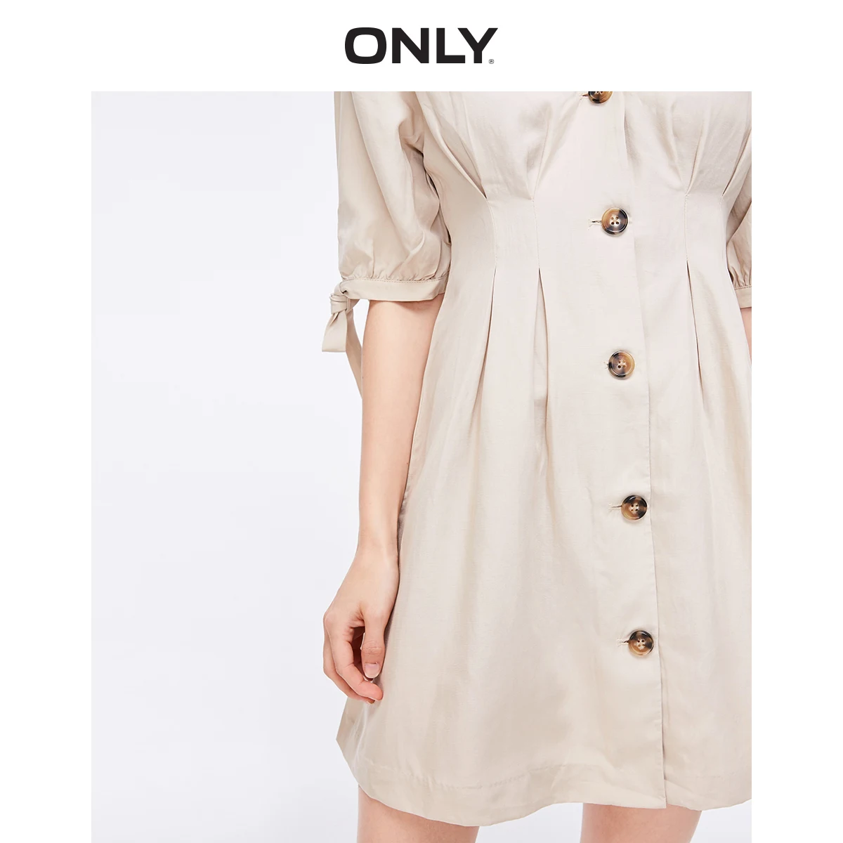 Женское платье с завязками на рукавах и поясом|Платья| |