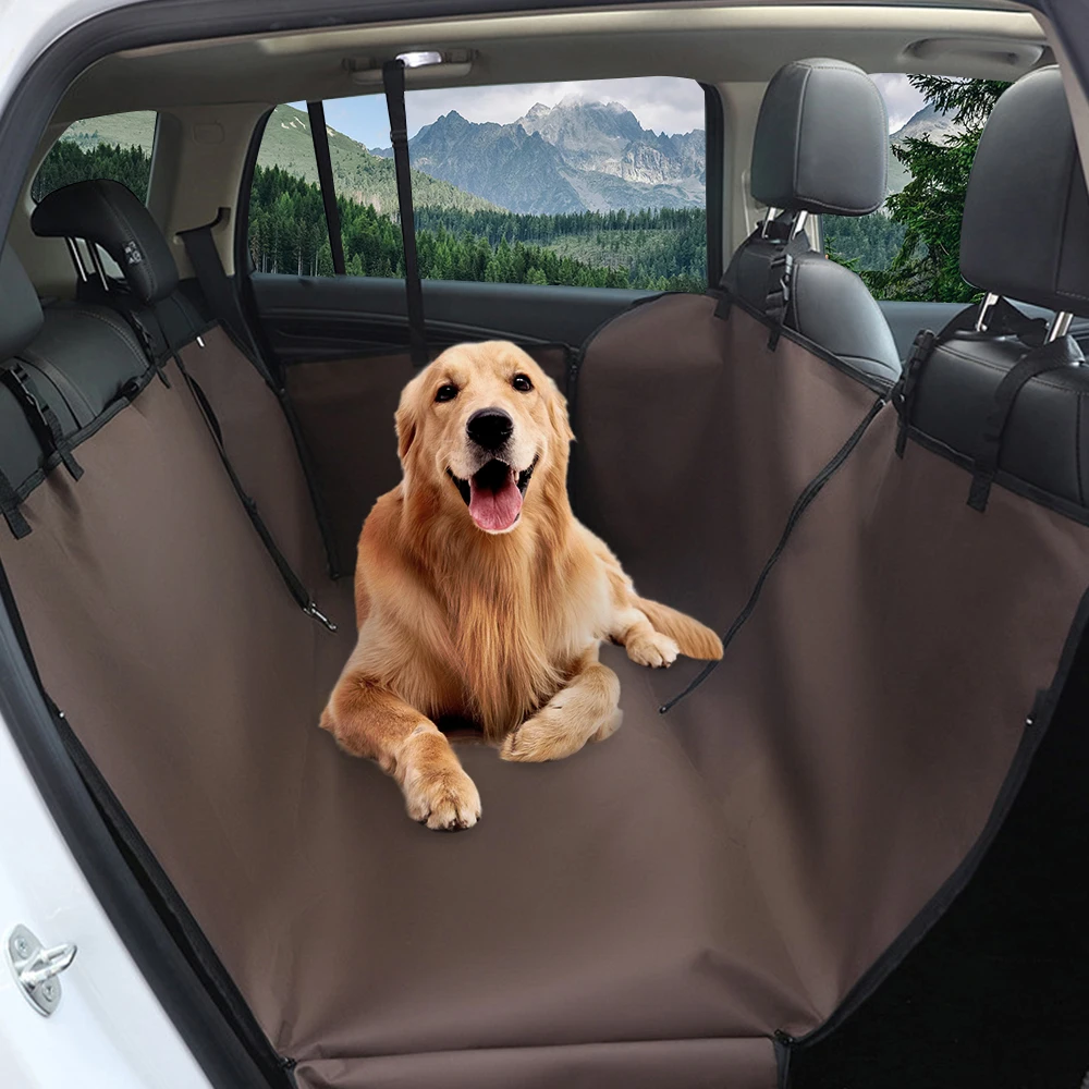 Pet Dog чехол для сиденья автомобиля коврики Гамак Протектор с ремнем безопасности транспортная собака Перро переноски водонепроницаемый задний - Цвет: 2