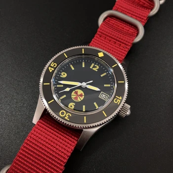 

1952T First Customized Diving Watch China Red Mechanical Men's Watch C3 Super Luminous Watch Pilot Watch Fashionable Men's Watch