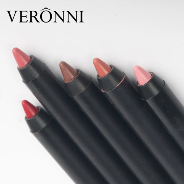 VERONNI 12 Colors/Set Sexy Matte Lip Stick Lipliner Lip Liner Pencil Matt Nude Lipsliner Pen Set Beauty Makeup Tool Cosmetic 4