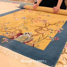 YILONG 4'x6' дизайн античный вязаный шерстяной коврик ручной работы китайский художественный Декор китайский ковер(TJ017S4x6