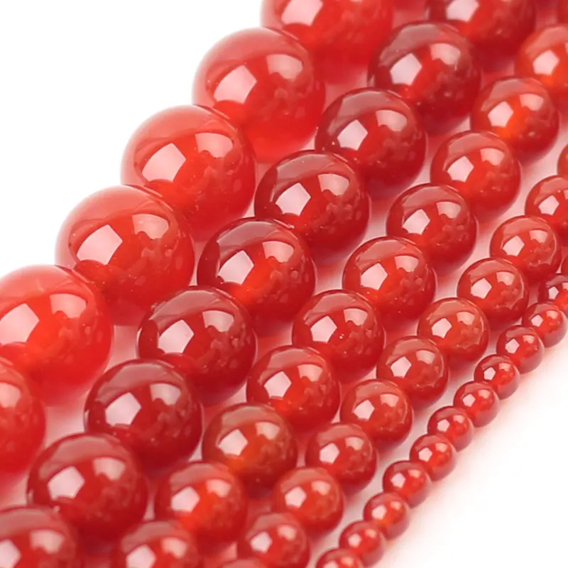 Natural Carnelian Agate Round Beads For Jewelry Making 6mm 8mm 10mm Beads Lot 