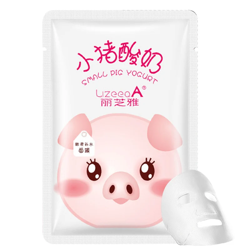 cartoon pig Увлажняющая маска для лица с изображением животных из мультфильмов, свежая маска против акне, растительный экстракт, контроль жирности, увлажняющая маска для ухода за кожей - Цвет: cartoon pig