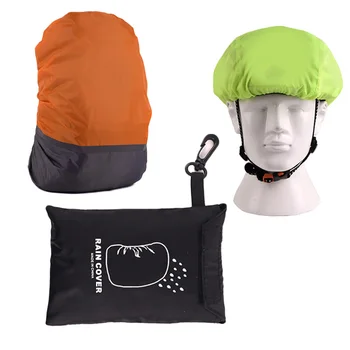 

Rain Cover Travel Cycling Running Backpack Helmet Rain Dust Proof Cover Set