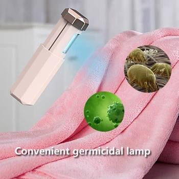 

Handheld UV Germicidal Light UVC Sterilizer Lamp LED UV Metal Trim USB Rechargeable Germicidal Disinfection Protection