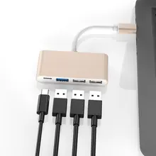 3,1 USB C концентратор type C к USB 3,0 сплиттер конвертер для MacBook Pro Air портативный Hab адаптер Аксессуары для ноутбуков