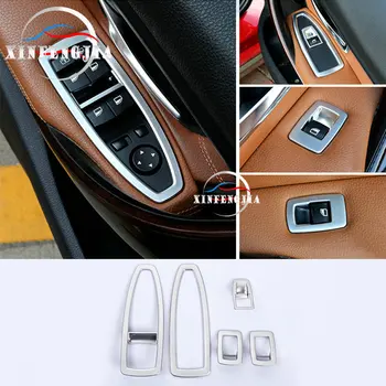 

For BMW 3 Series F30 F31 13-18 & 3GT F34 14-19 & 4 Series 4dr F36 14-19 5x Chrome Door Window Lift Button Frame Cover Trim