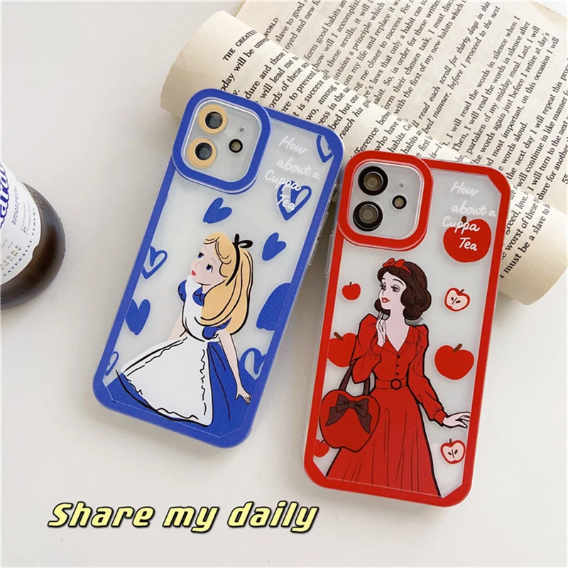 ディズニープリンセスの電話ケース Iphone 12用ソフトtpu透明ケース11 Pro Max Aliexpress