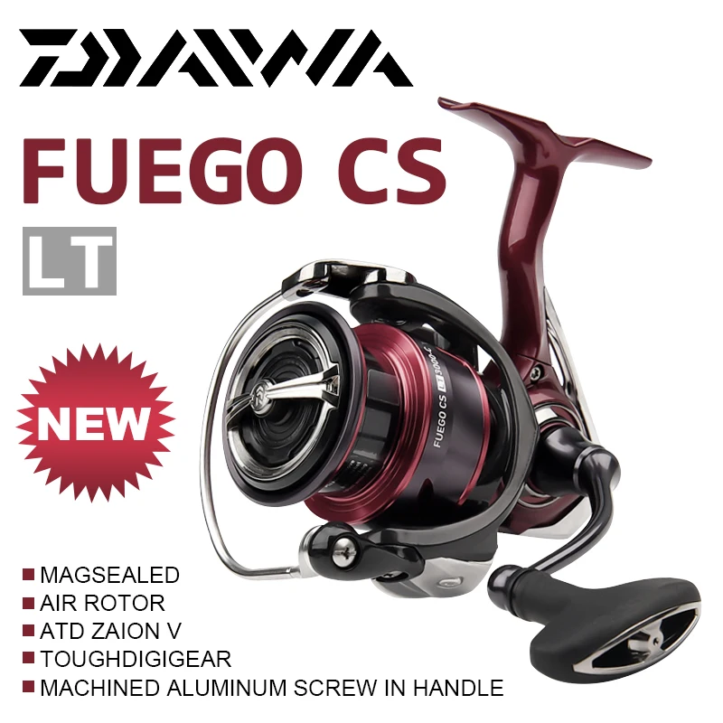 

Original 2021 DAIWA FUEGO CS LT Fishing Spinning Reels 1000-6000 6+1BB Gear Ratio 5.3:1/6.2:1 Max Drag 5kg/10kg Saltwater Wheels