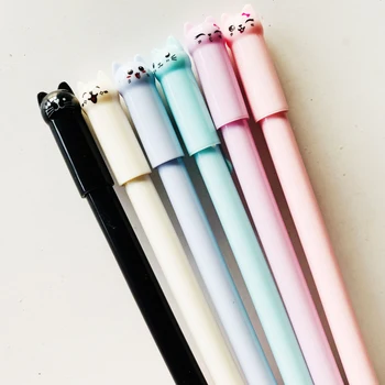 

3X Lovely Candy Color Cat Gel Pen Writing Signing Pen Student Stationery Kids Gift School Office Supply