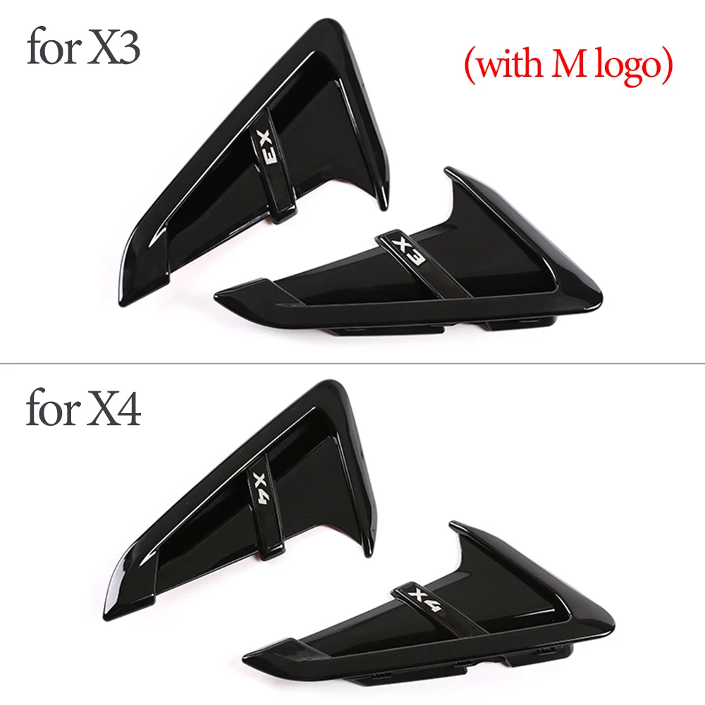 Car Front Fender,Thunder Edition Side Air Vent Cover Sticker,ABS,For BMW X3 G01 X4 G02 2018-2021,With M logo,Replacement Parts