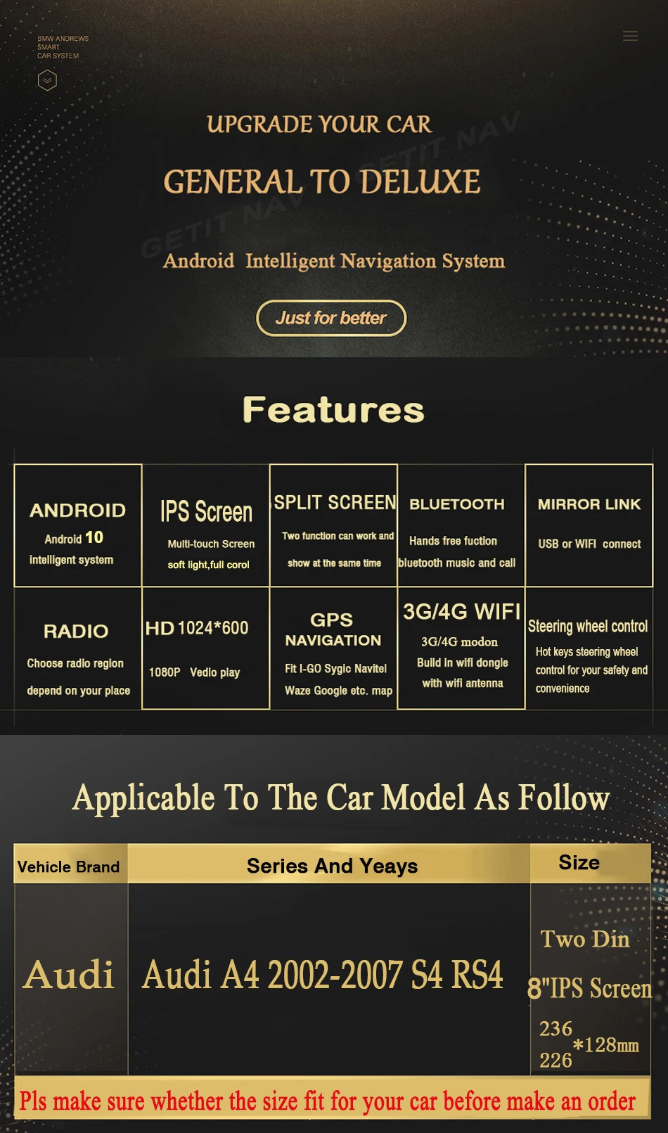 " ips экран Android 10 Автомобильный gps для Audi A4 B6 B7 S4 B7 B6 RS4 B7 SEAT Exeo No dvd стерео радио плеер wifi BT CARPlay