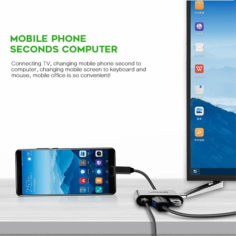 Vmade Тип-C USB-C концентратор к HDMI PD Порты и разъёмы 3-в-1 мини адаптер для USB 3,0 док-станция для huawei P20 Macbook Pro Mini конвертер