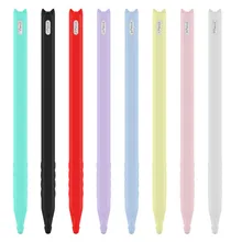 Cute Cat Head for Apple Pencil 2 Case IPad Pro Pencil Case Tablet Touch Stylus Pen Protective Cover Soft Silicon Case