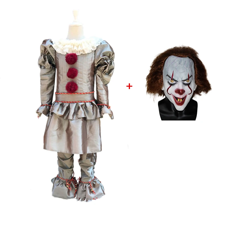 Детская одежда; коллекция года; костюм для косплея Стивен Кинга IT 2 It: Chapter Two Pennywise; костюм клоуна для детей; карнавальные вечерние костюмы на Хэллоуин - Цвет: Kids