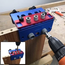 FNICEL 3 In 1 Woodworking Puncher Locator High Precision Dowelling Jig with Metric Dowel Holes Woodworking Joinery