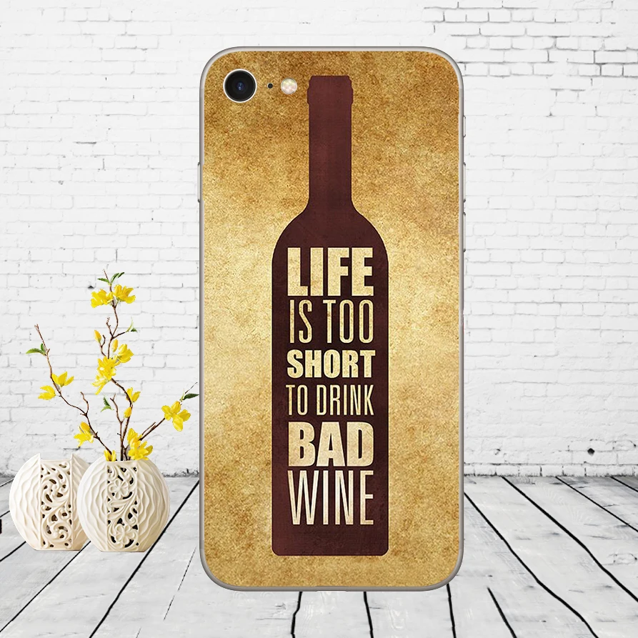 Keep calm and drink a bear винный узор резиновый мягкий силиконовый чехол для iPhone 5 5S SE 6 6s 8 plus 7 7 Plus X XS SR MAX