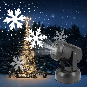 

Christmas Halloween Laser Projector Mini LED Blizzard Pattern Laser Projector Light Waterproof USB Rotating Festive Mood Lights