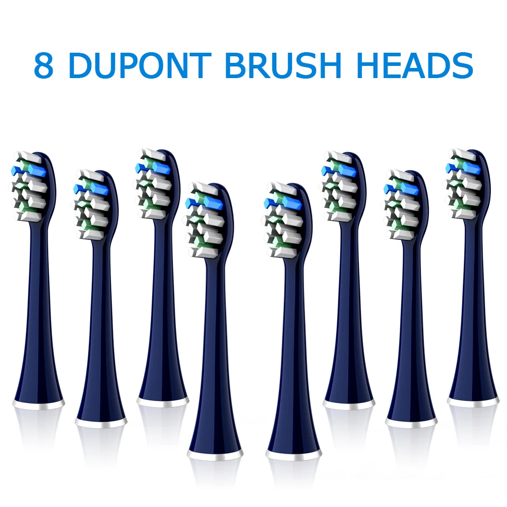 Electric Toothbrush Sonic Tooth Brush USB Inductive Charging IPX7 Waterproof toothbrush Blue With 8 Brush Heads & Travel Case Electric Toothbrush Sonic Tooth Brush USB Inductive Charging IPX7 Waterproof toothbrush Blue With 8 Brush Heads & Travel Case