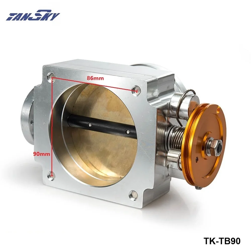 90 мм CNC Алюминиевый высокий поток воздухозаборный коллектор дроссельная заслонка двигателя корпус TK-TB90